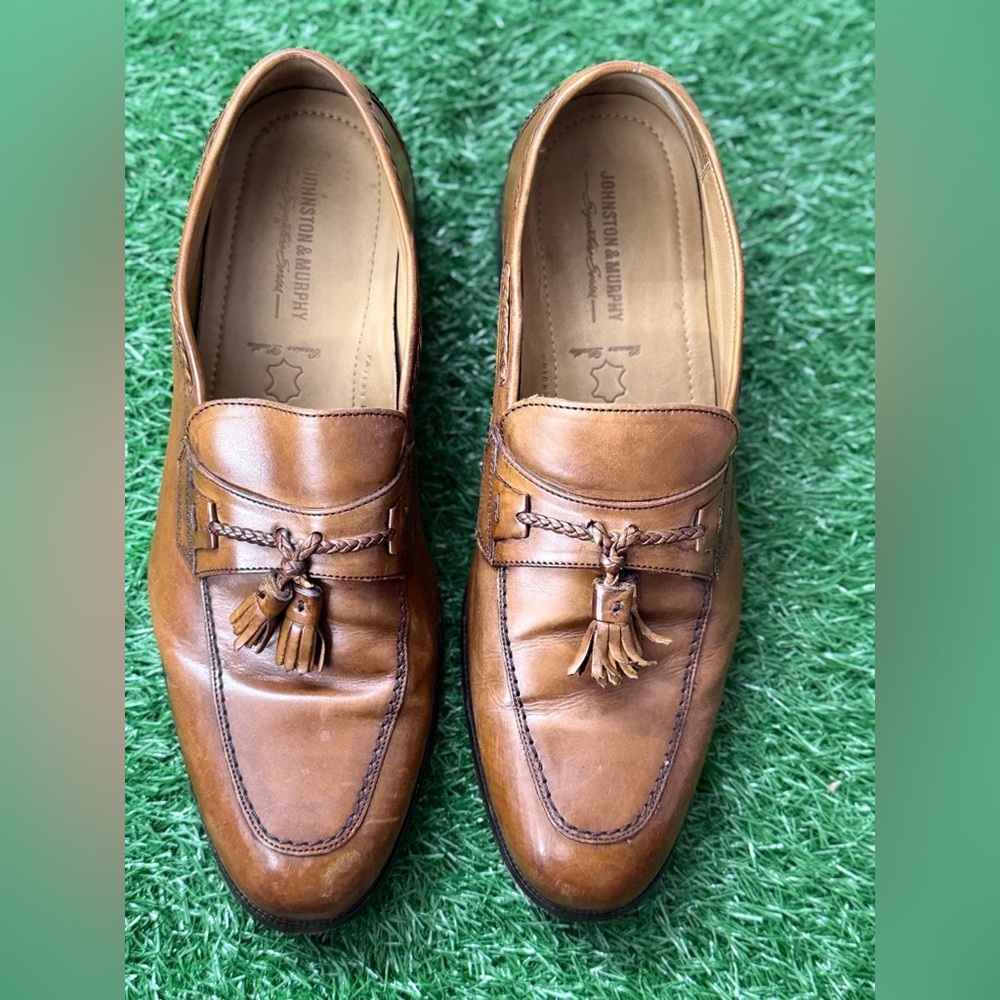 Johnston and Murphy men’s leather shoes, size 10